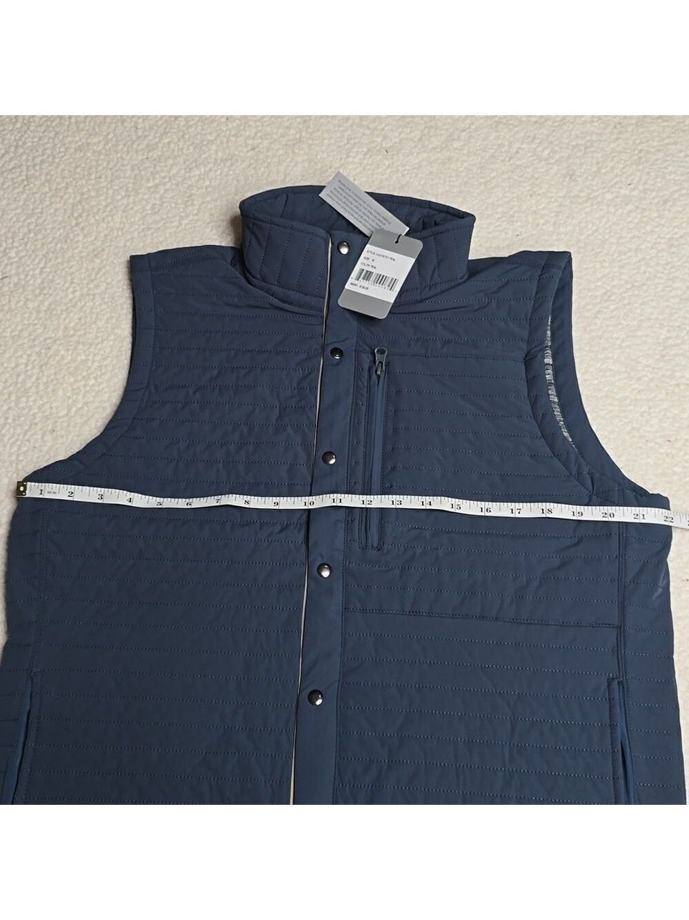 961 NWT A4 Channel Quilted Double Faced Vest Sz Med Teal - Picture 5 of 6